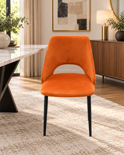 Eclipse Dining Chair - Burnt Orange