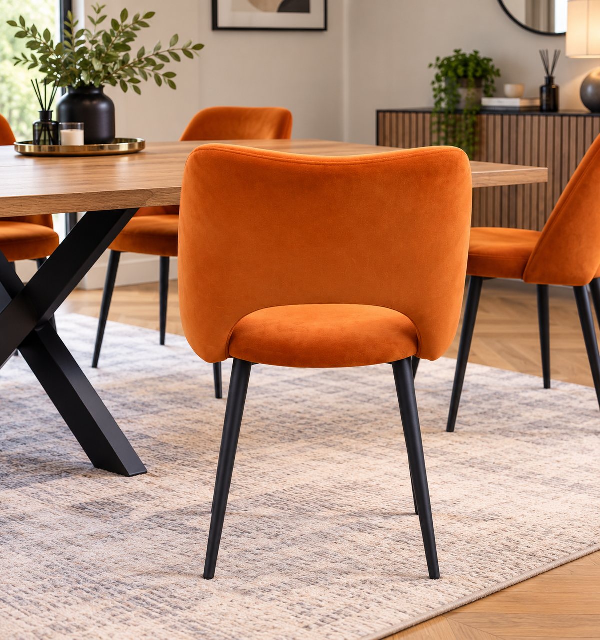 Eclipse Dining Chair - Burnt Orange