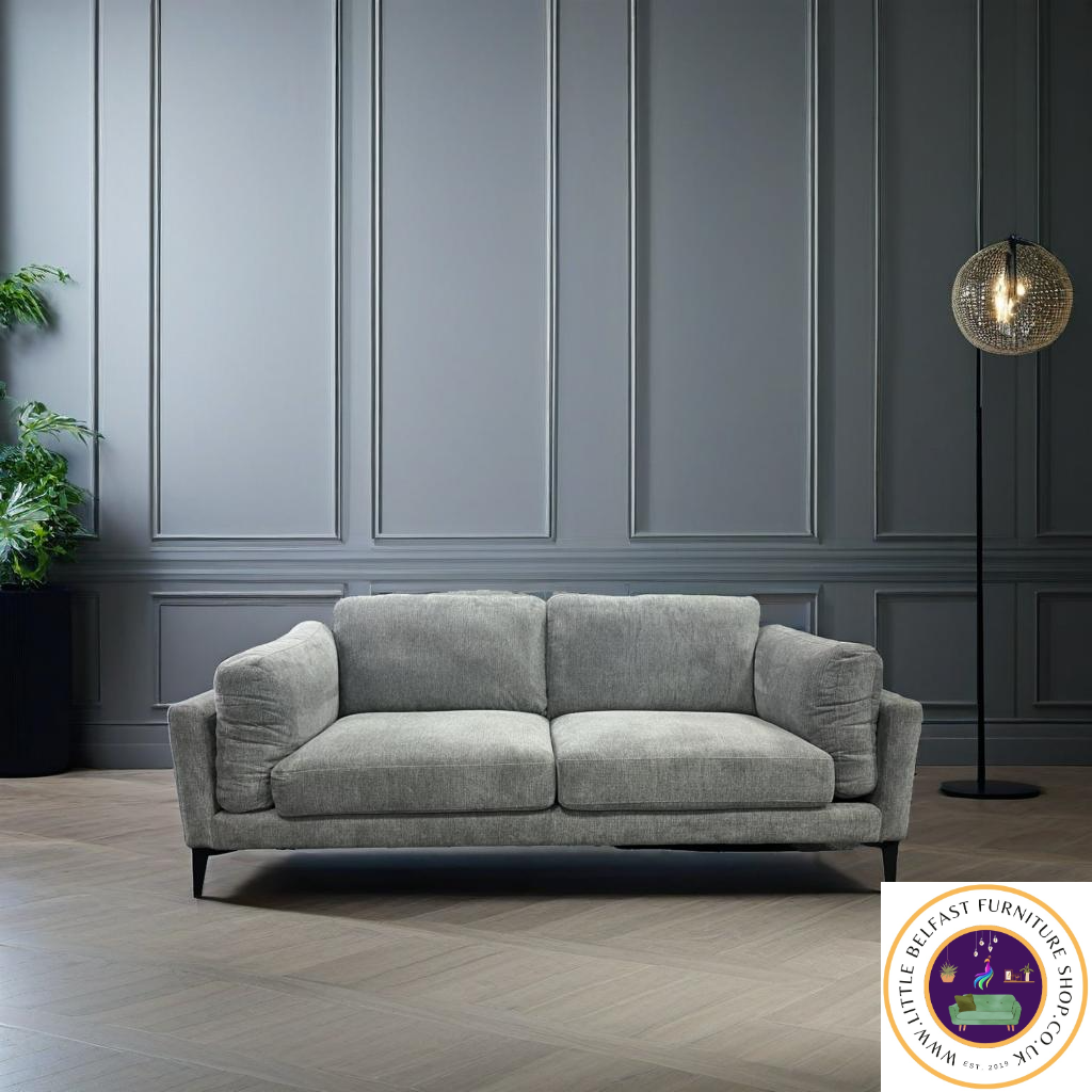 Elena Smoke Grey Three Seater