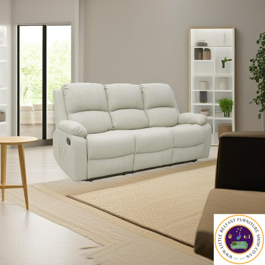 Kacy Cream Three Seater