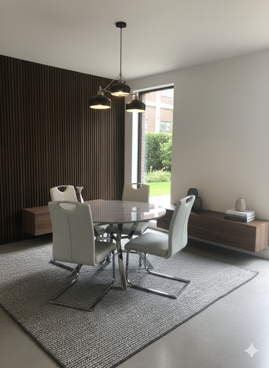 Legacy Grey Silver Leg Round 1.1m