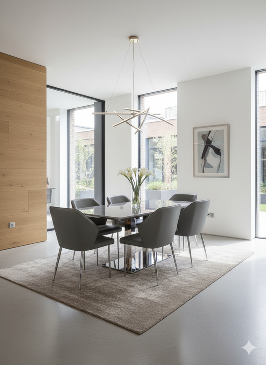 Legacy Grey Silver Leg Rectangle 1.4mx0.8m