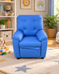 Little Lounger Kids’ Push-Back Recliner – Blue