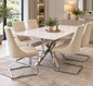 Quartzline White Rectangle Dining Table – 1.4m
