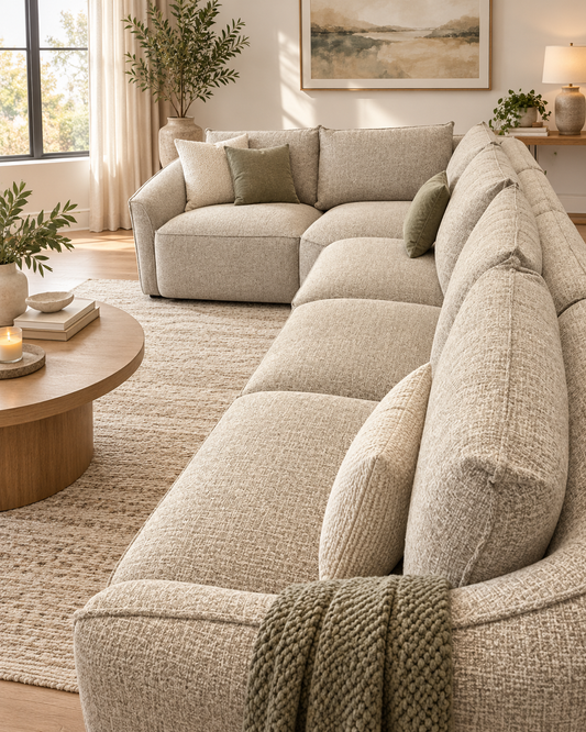 Tiffany Cream Corner Sofa