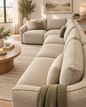 Tiffany Cream Corner Sofa