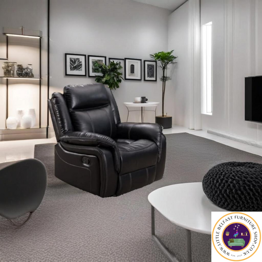 Marvel Black Leather Chair
