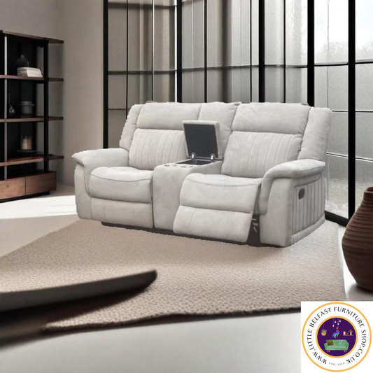 Dallas Fabric Two Seater Mushroom