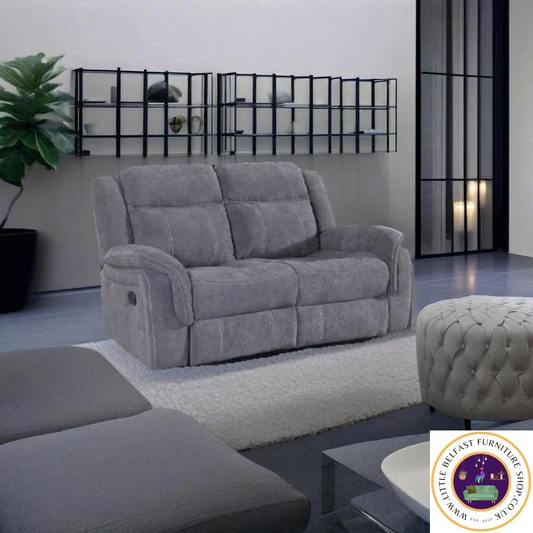 Marvel Grey Fabric Two Seater
