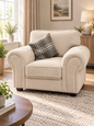 Verona Beige Fabric Armchair