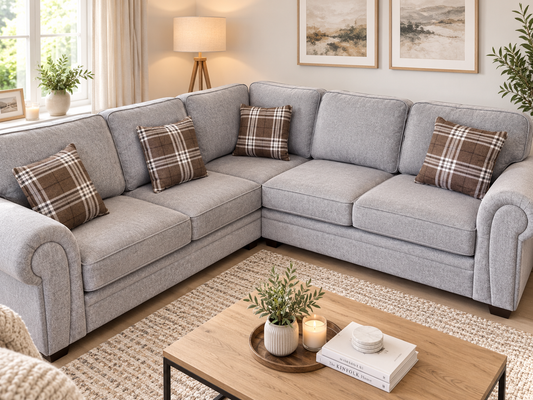 Verona Grey Fabric Corner