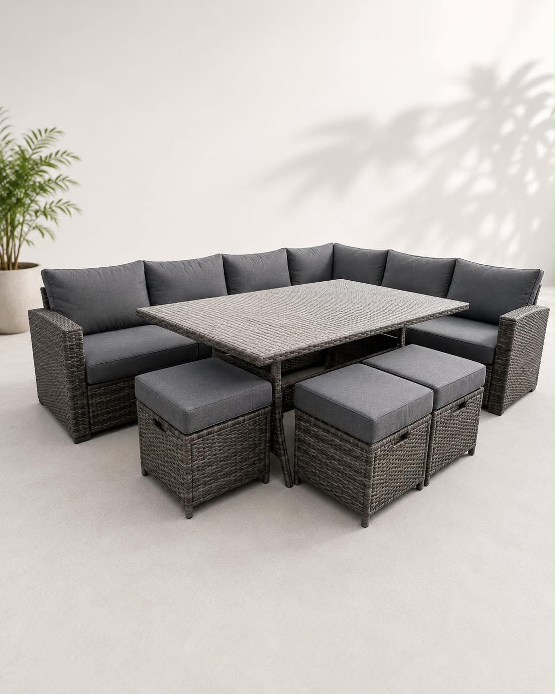 Rattan Corner Garden Set