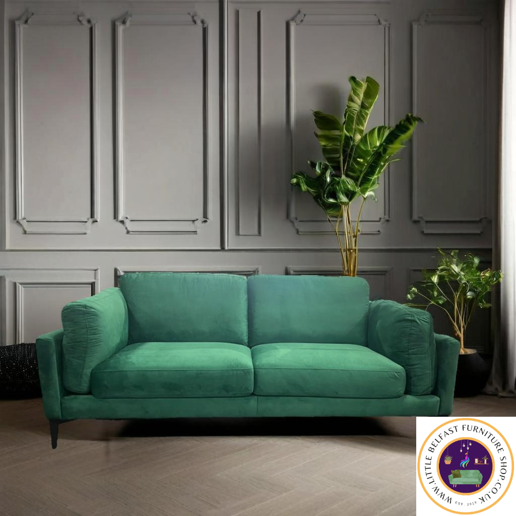 Elena Peacock Green Three Seater