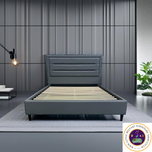 Maverick Dark Grey Leather King Size