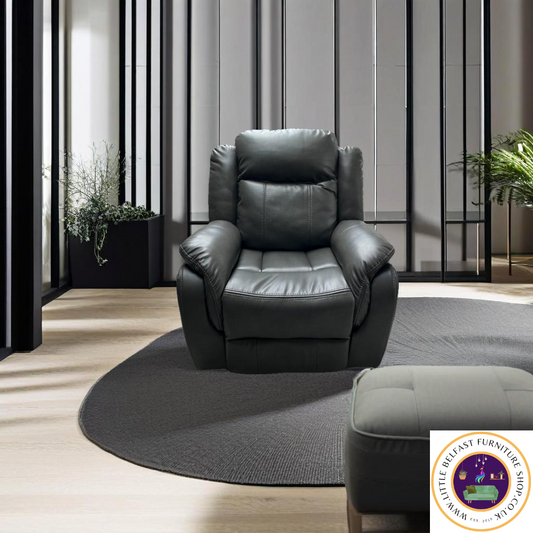 Marvel Grey Leather Chair